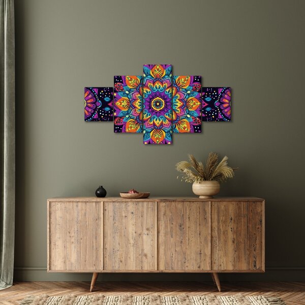 Obraz - Kaleidoskopická mandala (125x70 cm)