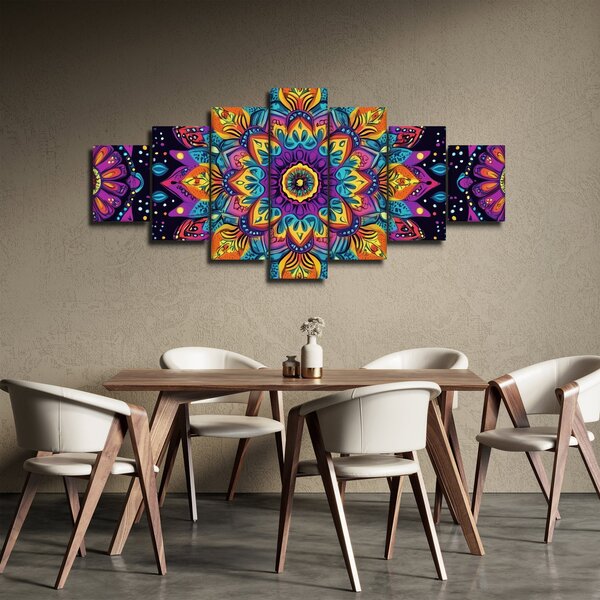 Obraz - Kaleidoskopická mandala (210x100 cm)