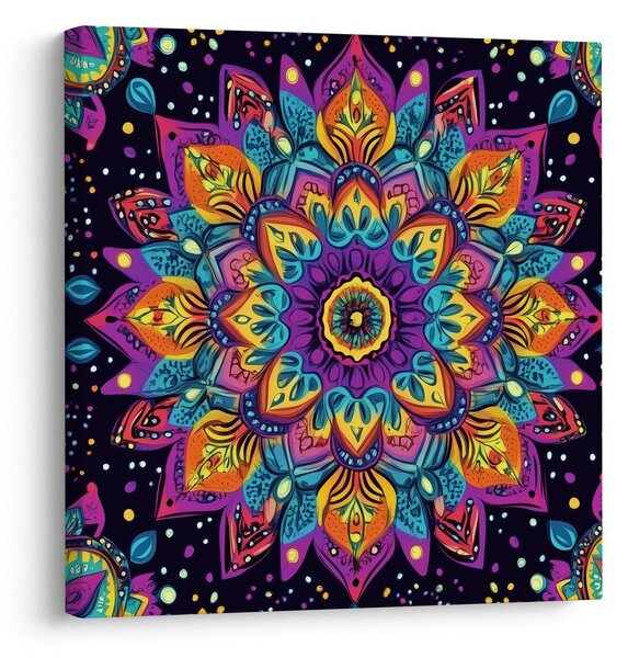 Obraz - Kaleidoskopická mandala (30x30 cm)