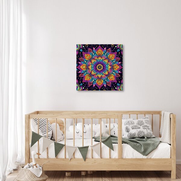 Obraz - Kaleidoskopická mandala (30x30 cm)