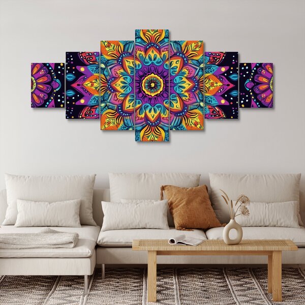 Obraz - Kaleidoskopická mandala (210x100 cm)