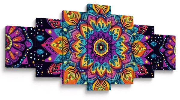 Obraz - Kaleidoskopická mandala (210x100 cm)