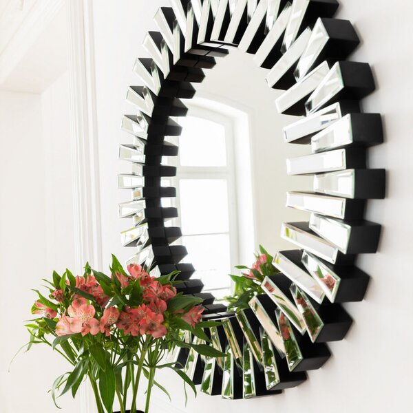 Kare designová nástěnná zrcadla Sprocket Ø92 cm