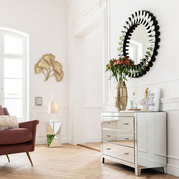 Kare designová nástěnná zrcadla Sprocket Ø92 cm