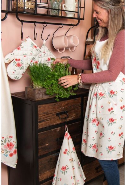 Kulatá bavlněná utěrka s květy Little Rose Collection -Ø 82 cm – 80 cm