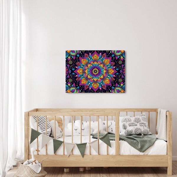 Obraz - Kaleidoskopická mandala (70x50 cm)