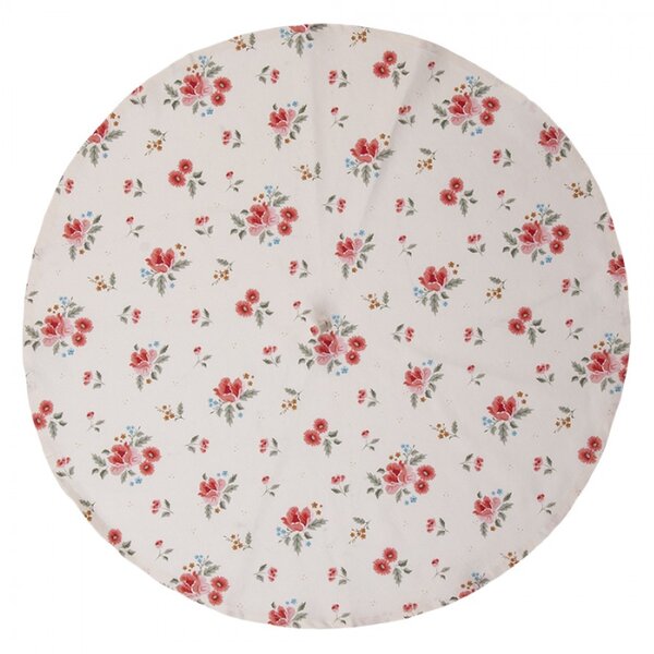 Kulatá bavlněná utěrka s květy Little Rose Collection -Ø 82 cm – 80 cm
