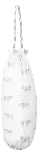 Bavlněný sáček s modrým potiskem Life with Cows – 23x1x48 cm