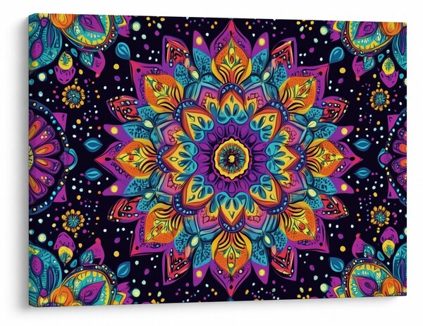 Obraz - Kaleidoskopická mandala (70x50 cm)