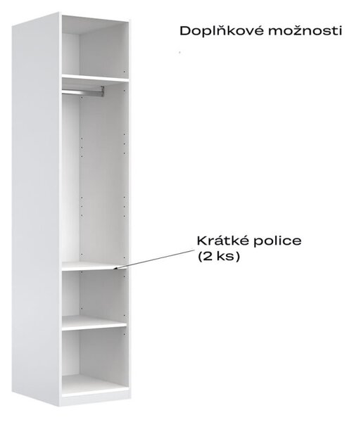 Korpus skříně 1dv Bílý lesk Idea
