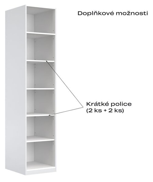 Korpus skříně 1dv Bílý lesk Idea