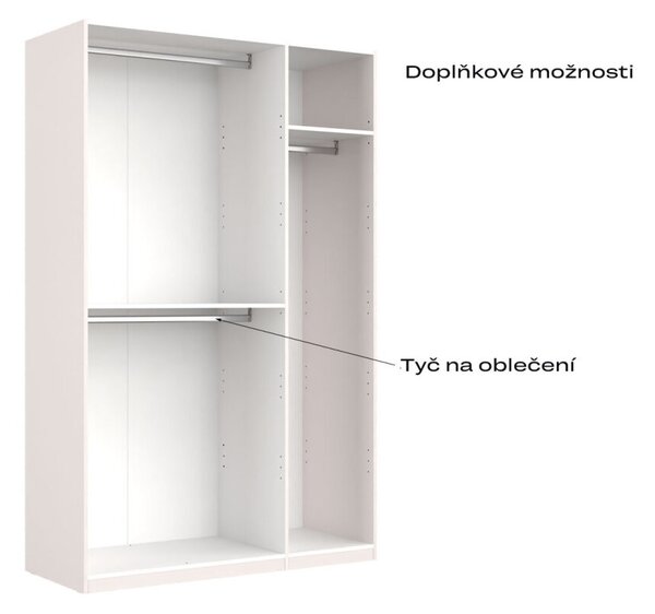 Korpus skříně 3dv Bílý lesk Idea