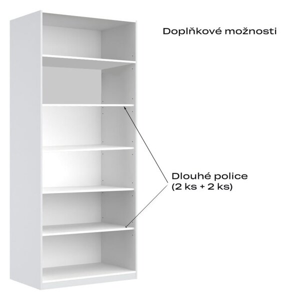Korpus skříně 2dv Bílý lesk Idea