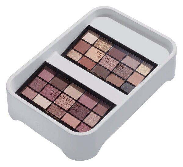 Šedý organizér na makeup iDesign Eco Bin, 28,12 x 19,23 cm