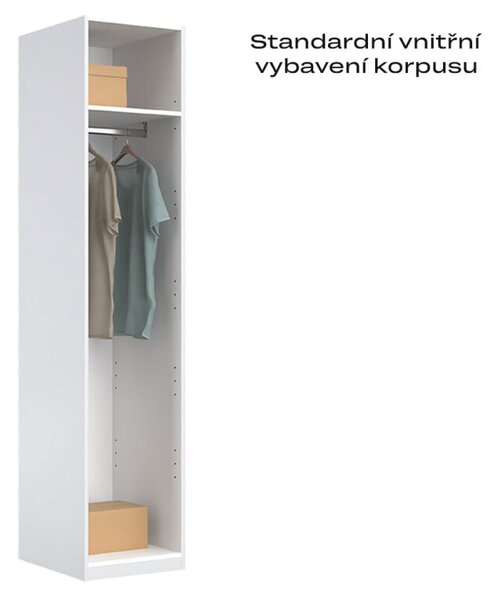 Korpus skříně 1dv Bílý lesk Idea