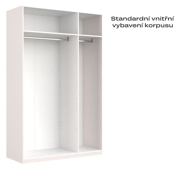 Korpus skříně 3dv Bílý lesk Idea