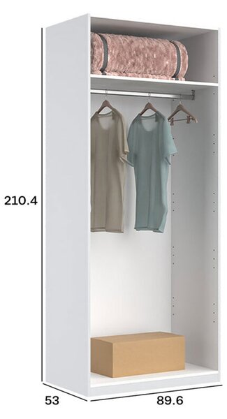 Korpus skříně 2dv Bílý lesk Idea