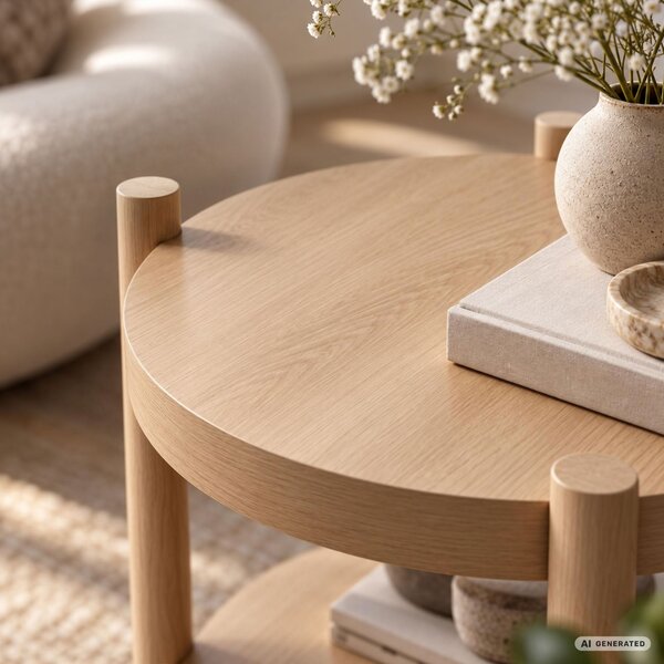 Ak furniture Konferenční stolek Terra 44,5 cm dub přírodní