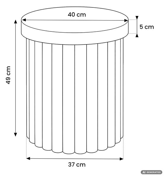 Ak furniture Konferenční stolek Tino 40 cm černý