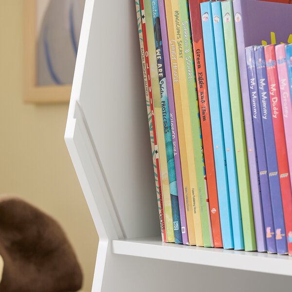 Sobuy Kmb120-W, Dětská Knihovna Montessori Police Do Dětského Pokoje S 9 Otevřenými Přihrádkami Dětská Police Na Hračky Bílá 95X105X34Cm