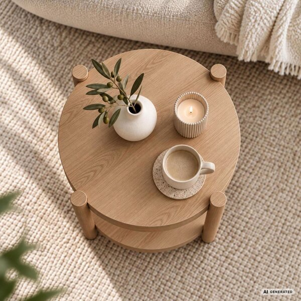 Ak furniture Konferenční stolek Terra 44,5 cm dub přírodní
