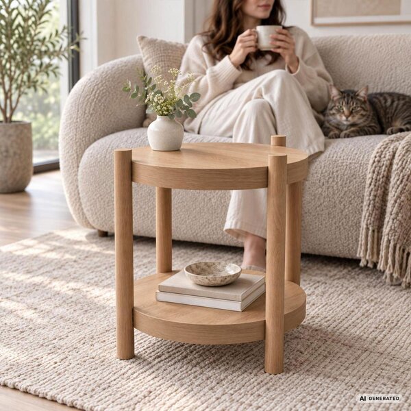 Ak furniture Konferenční stolek Terra 44,5 cm dub přírodní