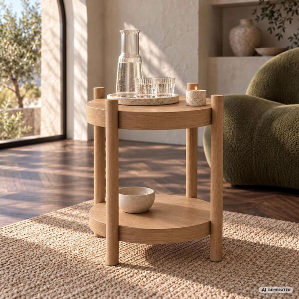 Ak furniture Konferenční stolek Terra 44,5 cm dub přírodní
