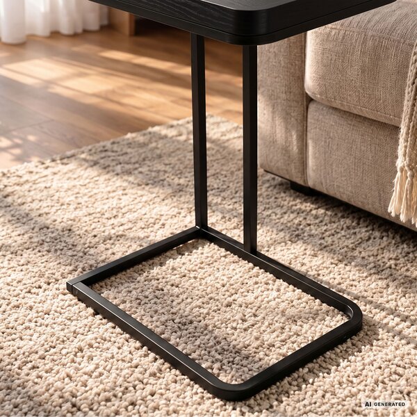 Ak furniture Odkládací stolek Hyggo 40 cm černý