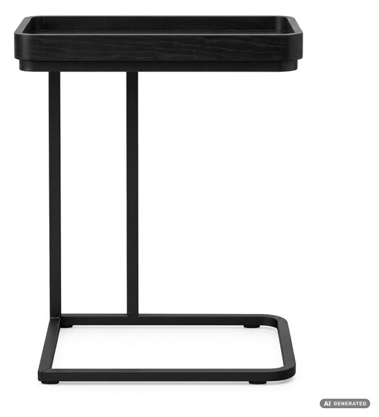 Ak furniture Odkládací stolek Hyggo 40 cm černý