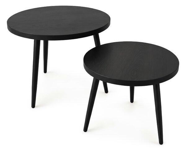 Ak furniture Sada 2 ks konferenčních stolků Twino černá