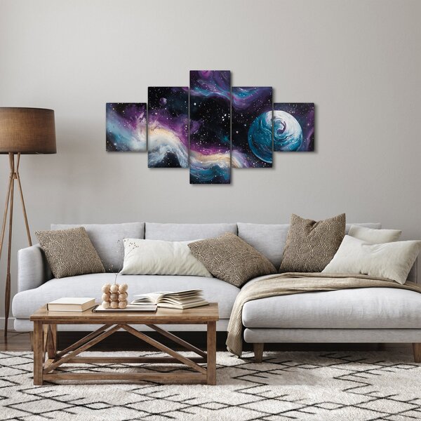 Obraz - Malovaný vesmír (125x70 cm)