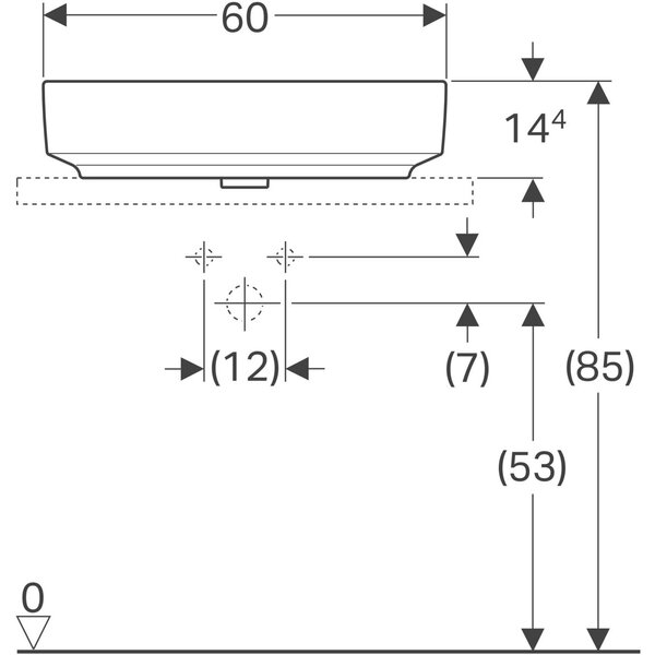Geberit Variform umyvadlo 60x45 cm oválné nábytkový-na pult bílá lesk 500.777.01.2
