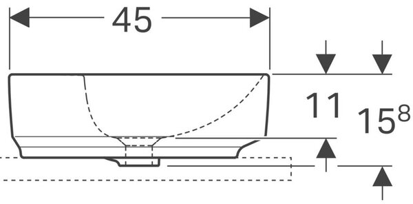 Geberit Variform umyvadlo 60x45 cm oválné nábytkový-na pult bílá lesk 500.777.01.2
