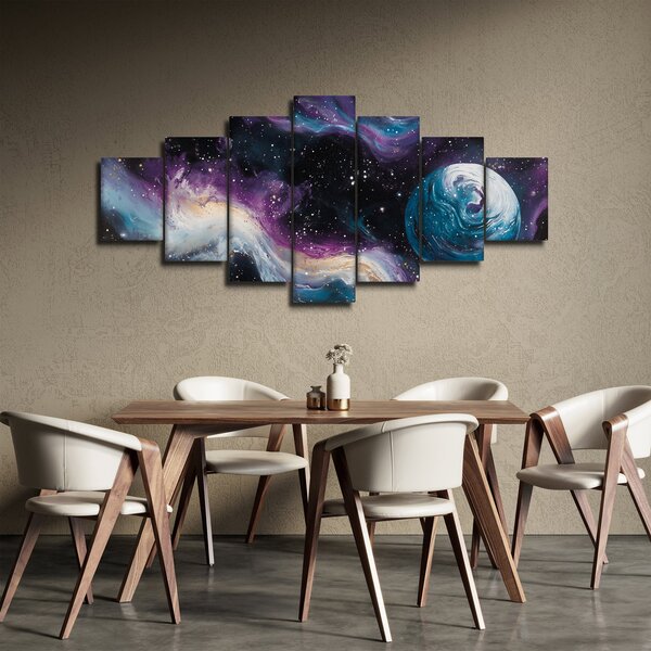 Obraz - Malovaný vesmír (210x100 cm)