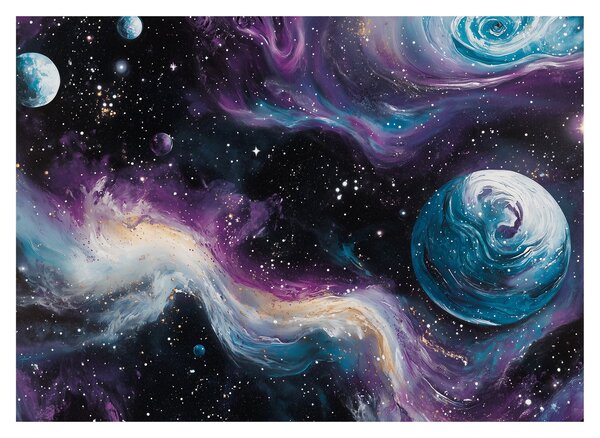 Obraz - Malovaný vesmír (70x50 cm)