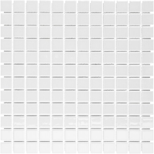 FIN Obklad keramická bílá Mozaika White Glossy 23 2,3x2,3 (30x30) cm - WAF230051