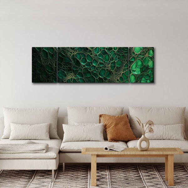Obraz - Zelený mikroskopický snímek (170x50 cm)
