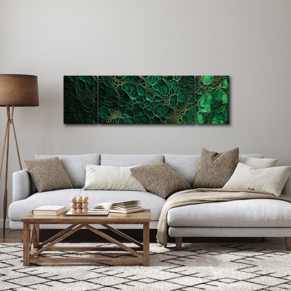 Obraz - Zelený mikroskopický snímek (170x50 cm)