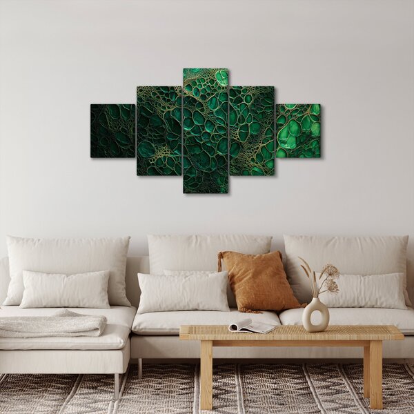 Obraz - Zelený mikroskopický snímek (125x70 cm)