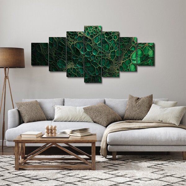 Obraz - Zelený mikroskopický snímek (210x100 cm)