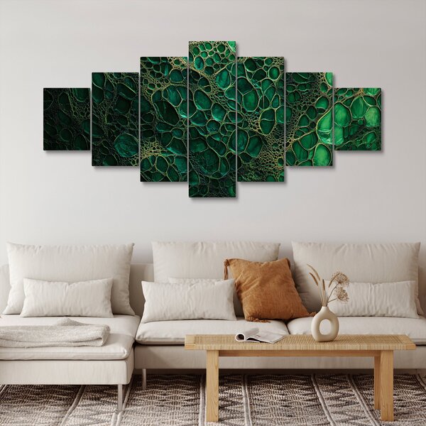 Obraz - Zelený mikroskopický snímek (210x100 cm)