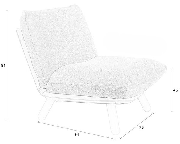 Béžové čalouněné lounge křeslo ZUIVER LAZY SACK