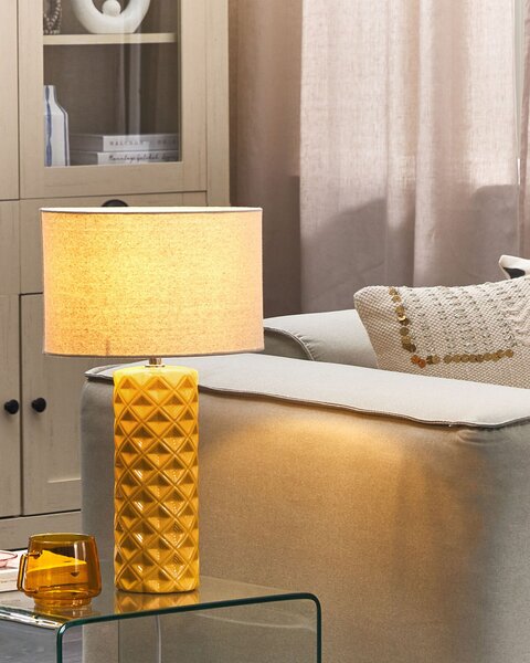 Stolní lampa BALONNE Keramika Žlutá