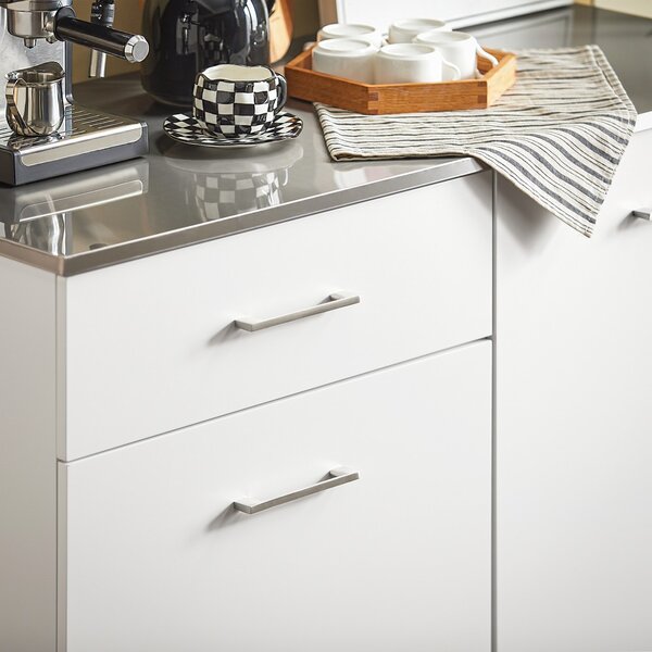 Sobuy Fkw117-W Designový Kuchyňský Vozík Kuchyňský Ostrůvek Kuchyňská Skříňka Příborník Bílý 120X90X56Cm