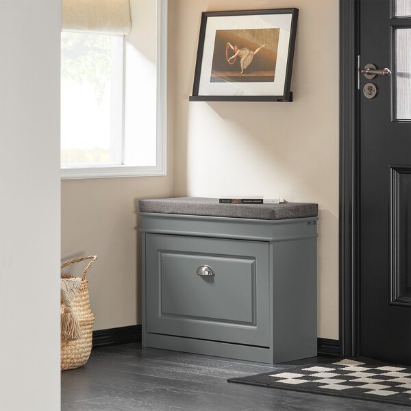 Sobuy Fsr82-K-Hg Lavice S Botníkem Botník Světle Šedý 61X51X24Cm