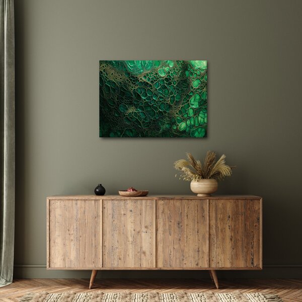 Obraz - Zelený mikroskopický snímek (70x50 cm)