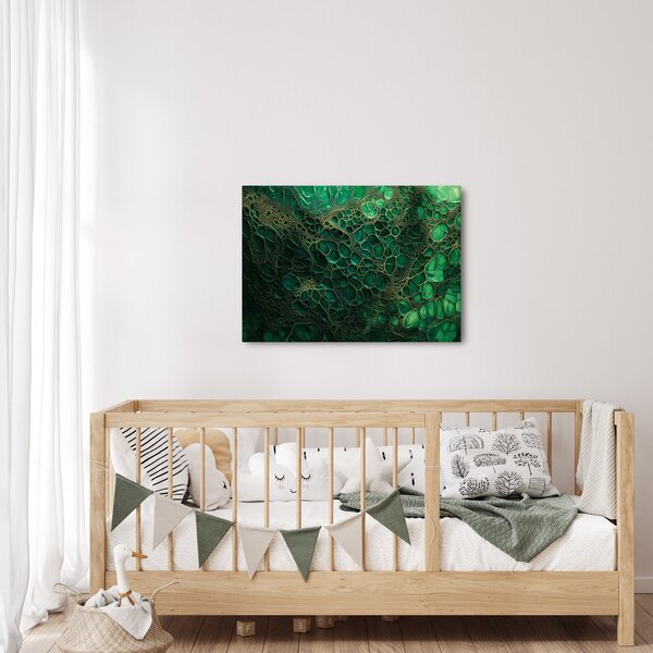 Obraz - Zelený mikroskopický snímek (70x50 cm)