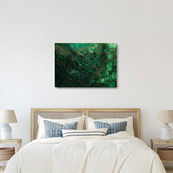 Obraz - Zelený mikroskopický snímek (70x50 cm)