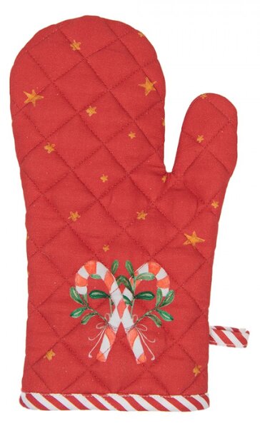 Bílo-červená dětská chňapka s louskáčky Happy Little Christmas – 12x21 cm
