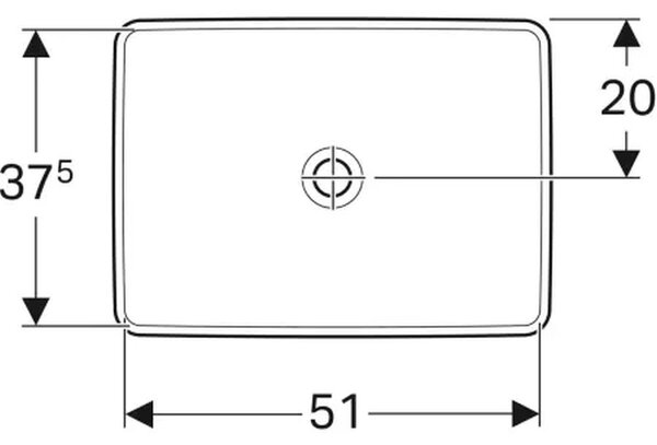 Geberit Variform umyvadlo 55x40 cm obdélníkový zápustný bílá 500.738.01.2